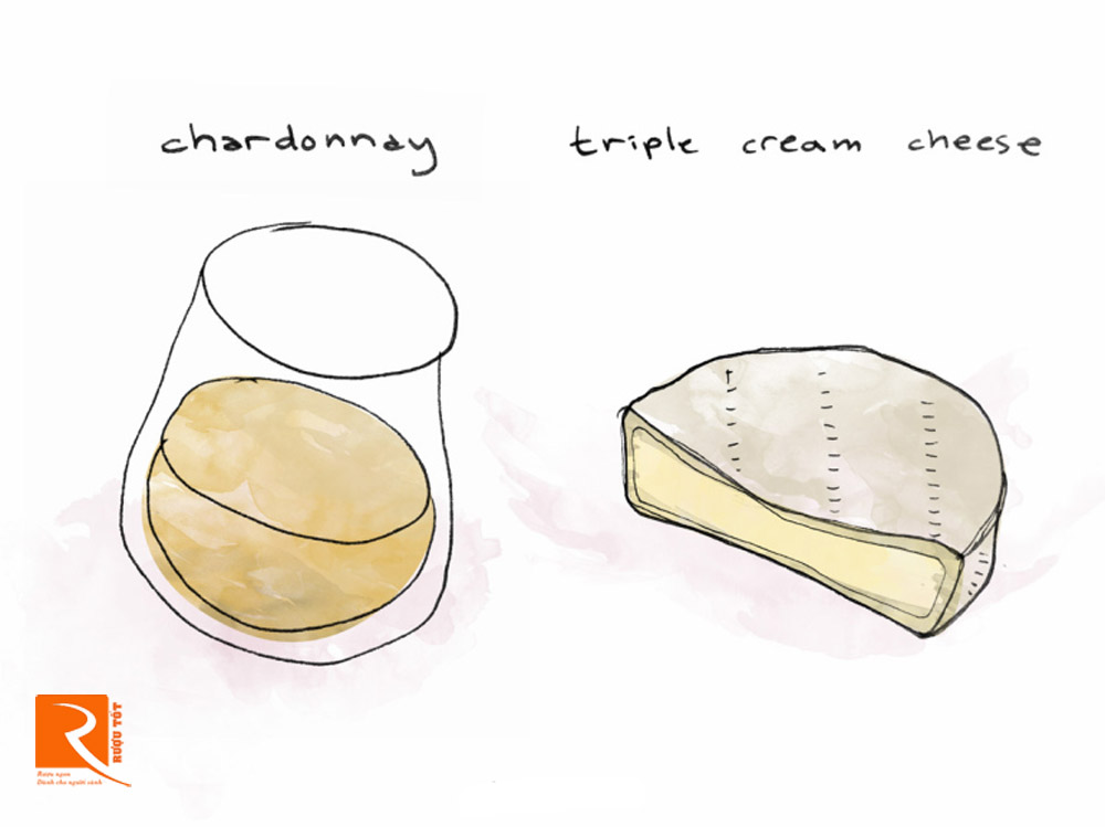 Chardonnay kết hợp với cream cheese