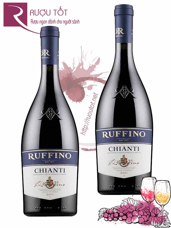 Giá sale: 475,000đ - Rượu vang Ý Ruffino Chianti DOCG Tuscany cao cấp