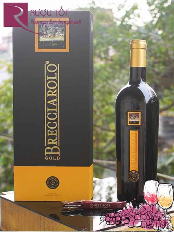Rượu vang Brecciarolo Gold hộp quà