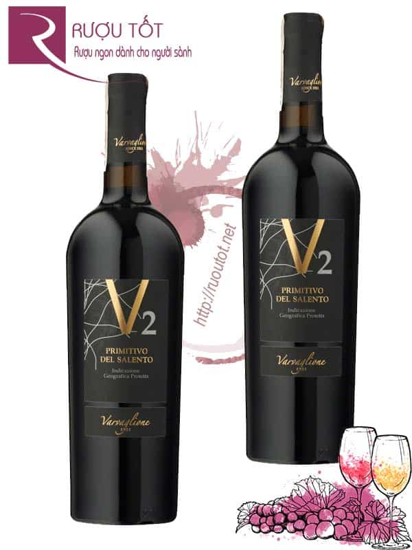 Rượu vang V2 Varvaglione Primitivo Del Salento
