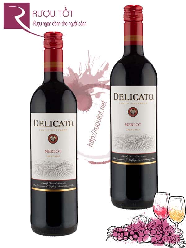 Rượu vang California Delicato Merlot Thượng hạng