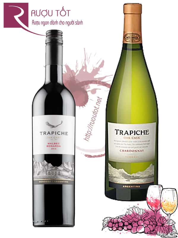 Rượu vang Trapiche Oak Cask Red - White Chiết khâu cao