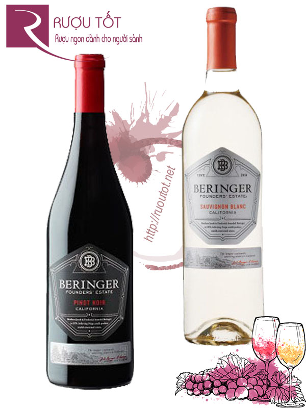 Rượu vang Beringer Founders' Estate Red - White Chiết khấu cao