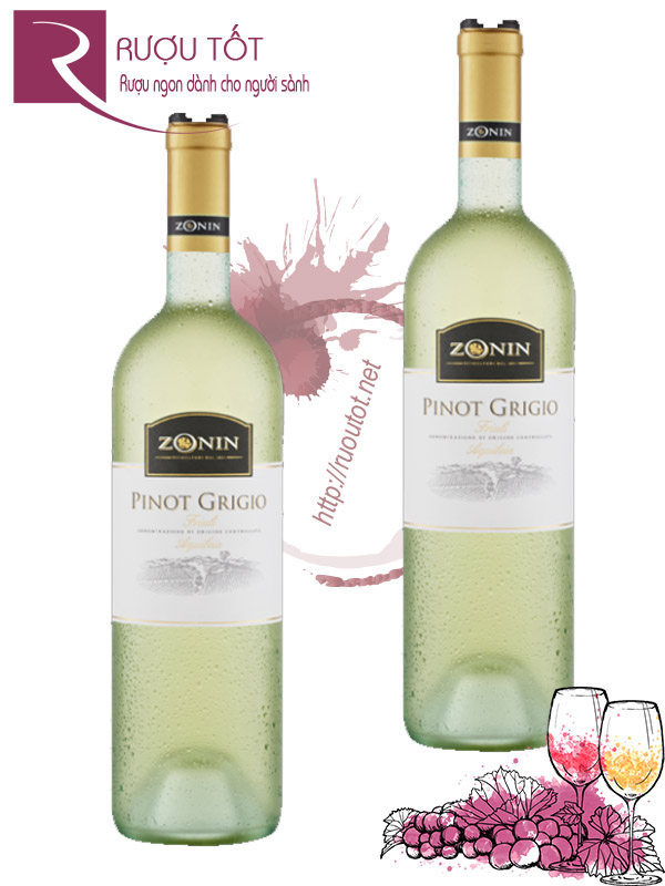 Vang Ý Zonin Pinot Grigio Friuli Aquileia Thượng hạng