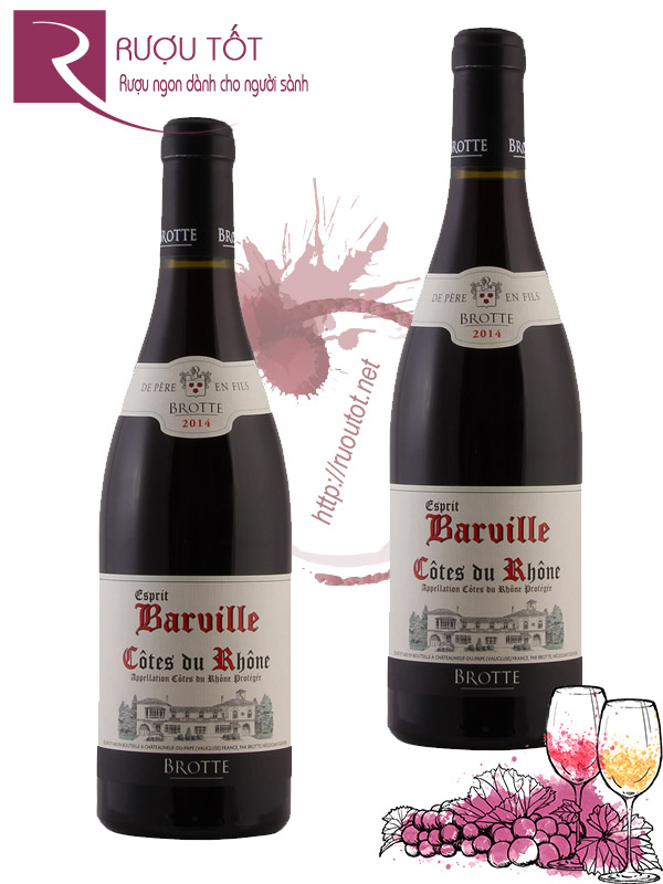 Vang Pháp Esprit Barville Côtes du Rhone Thượng hạng