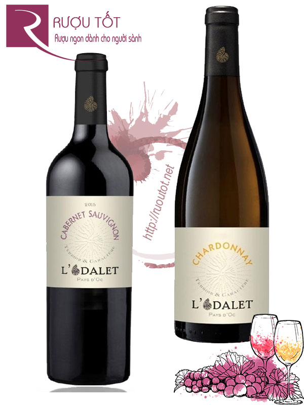 Vang Pháp LOdalet Pays dOc Cabernet Sauvignon, Chardonnay Cao cấp