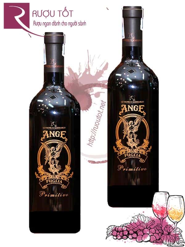 Vang Ý Ange Puglia Primitivo 18 độ - Rượu vang Thiên thần