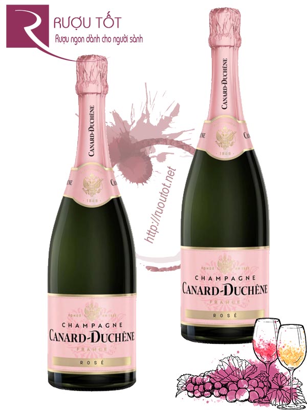 Rượu Champagne Canard Duchene Rose nhập khẩu cao cấp