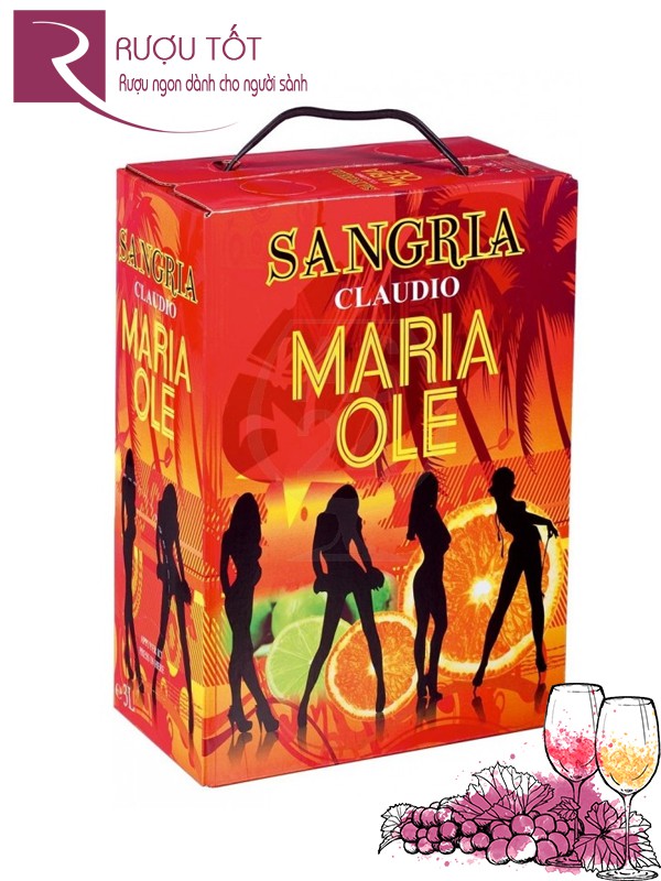 Rượu Vang Pháp Sangria Maria Ole (bịch 3L)