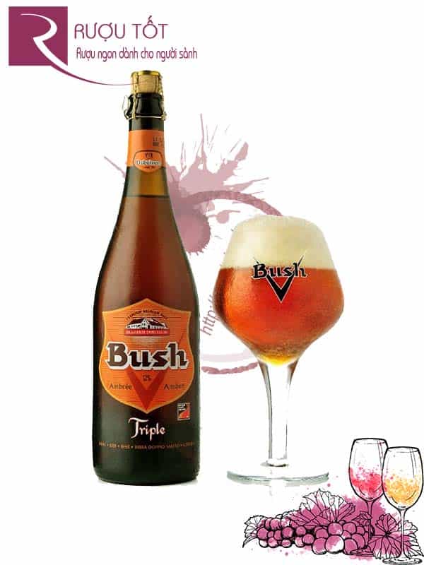 Bia Bush Amber Triple 12% - Bỉ - chai 750 ml