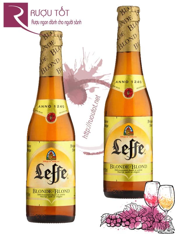 Bia Leffe Blonde Vàng xuất xứ Bỉ dung tích 33cl