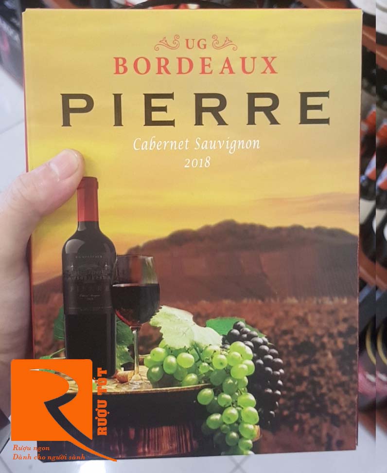Rượu vang bịch Pháp Pierre Ug Bordeaux 3L