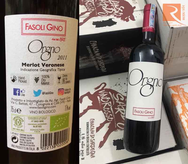 Rượu vang Fasoli Gino Orgno Organic 1925 Veronese