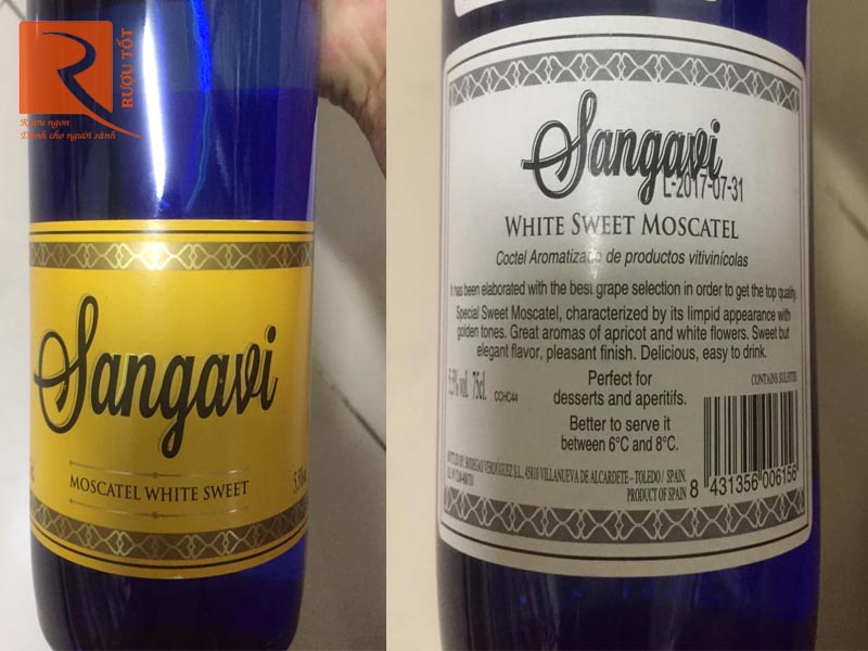 Rượu vang Tây Ban Nha Sangavi Moscatel White Sweet