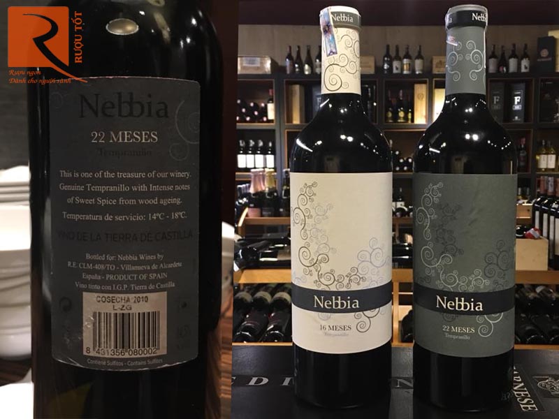 Rượu vang đỏ Tây Ban Nha Nebbia 22 Meses