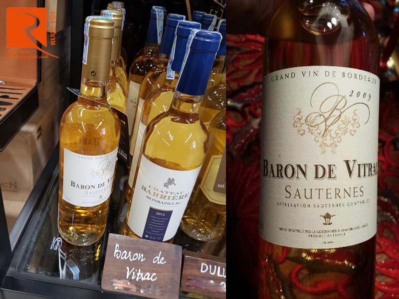 Rượu vang Baron De Vitrac Sauternes Bordeaux 