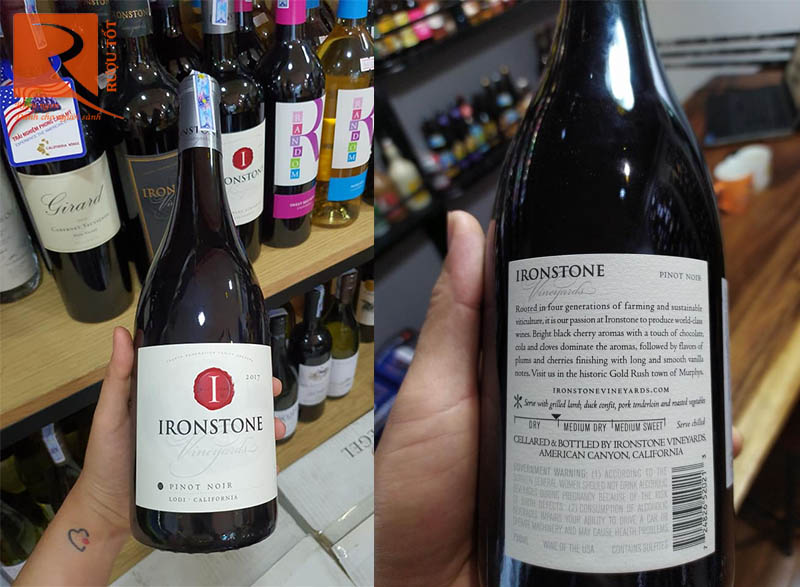 Rượu Vang Ironstone Pinot Noir Hảo Hạng