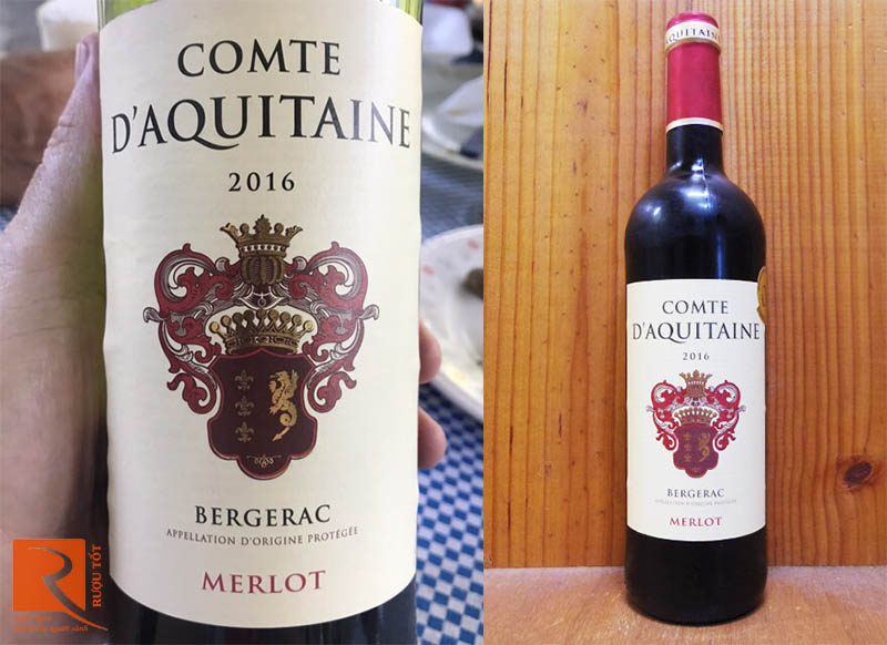 Rượu Vang Comte D'Aquitaine Bergerac Merlot 