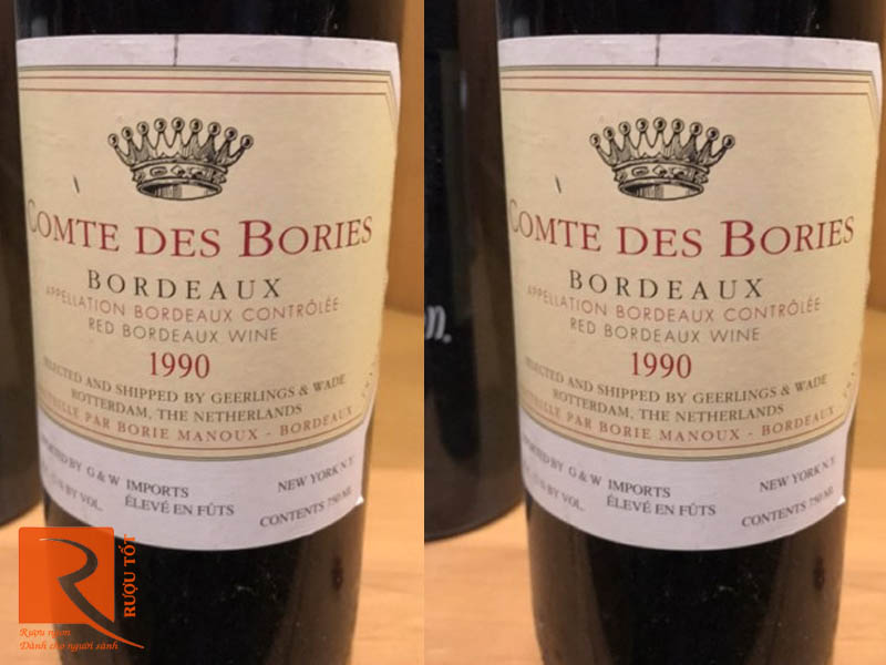Rượu vang Pháp Comtes de Borie