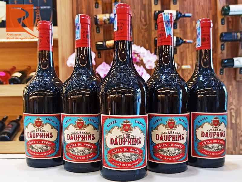 Rượu vang Pháp Les Dauphins Red