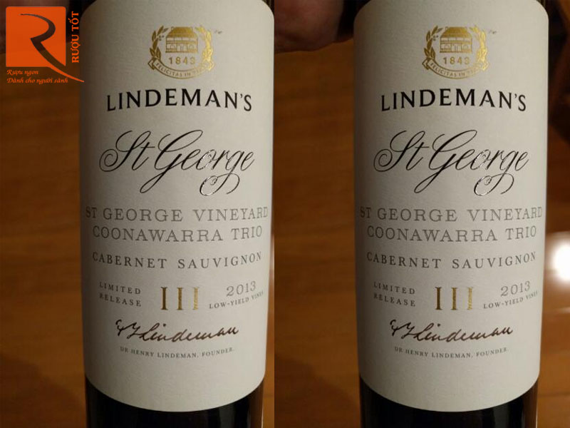 Rượu vang Lindeman's St George Trio Cabernet Sauvignon