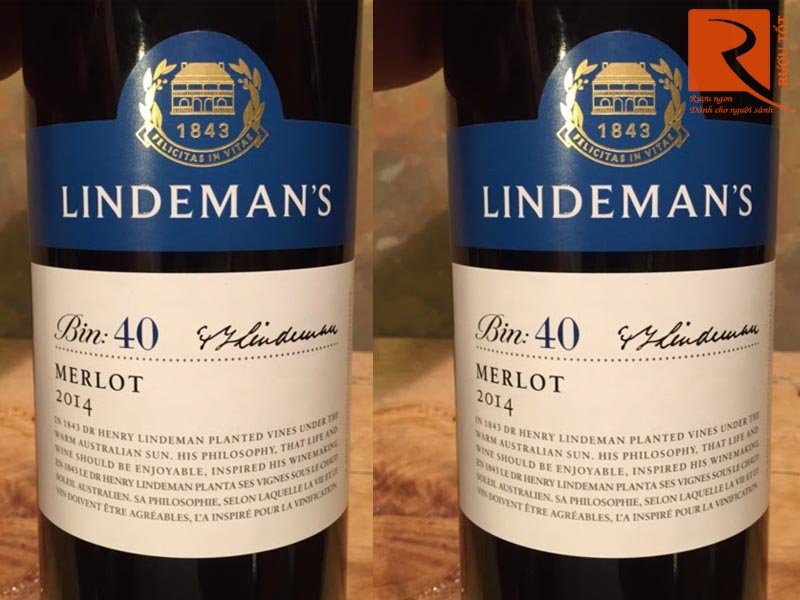 Rượu vang Lindeman's Bin 40 Merlot South Eastern