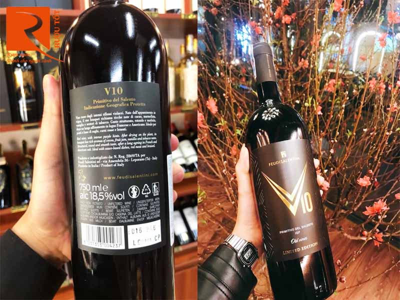 Vang Ý V10 Old Wine Primitivo Salento IGT 18,5% 
