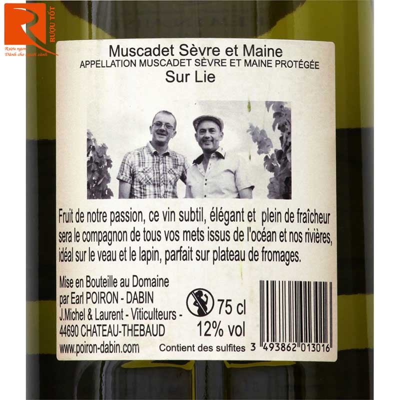 Rượu Vang Domaine de La Vrillonniere Muscadet Sevre Et Maine Sur Lie