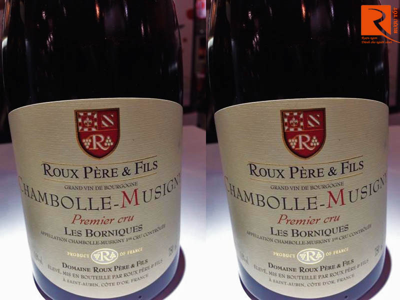 Rượu vang Pháp Les Borniques Chambolle Musigny Roux Pere Fils