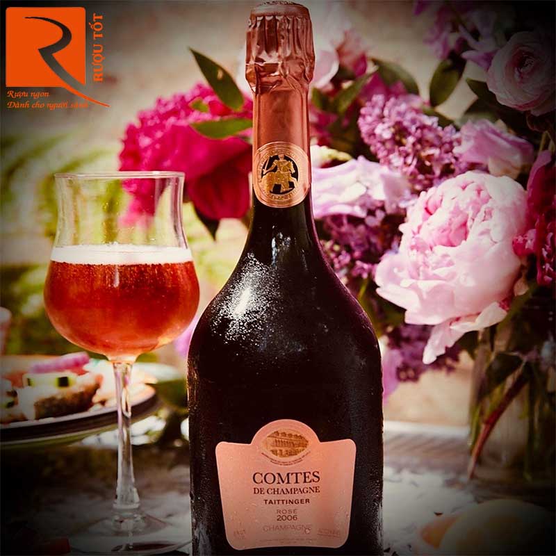Rượu Vang Comtes de Champagne de Taittinger Rose Brut
