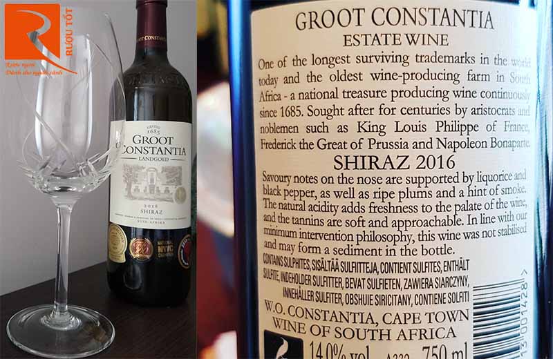 Rượu Nam Phi Groot Constantia Shiraz