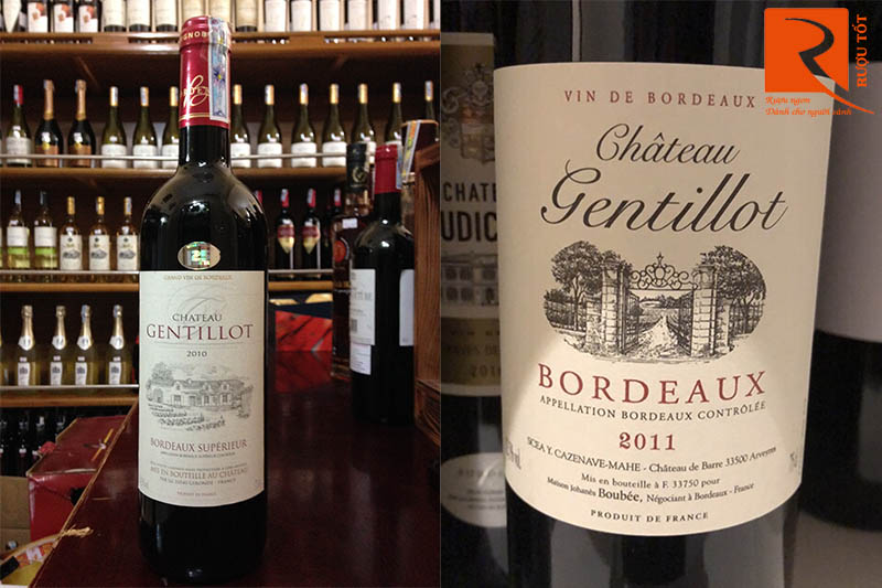 Rượu Vang Chateau Gentillot Bordeaux