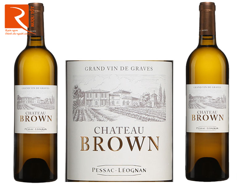 Rượu vang Pháp Chateau Brown Blanc Pessac Leognan 94 điểm