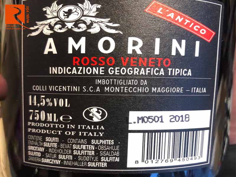 Vang Ý Amorini L'Antico Rosso Veneto IGT