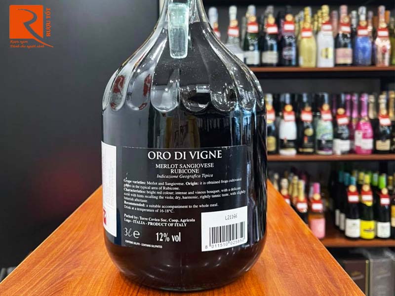 Rượu vang Ý Oro Di Vigne Merlot Sangiovese Rubicone IGT