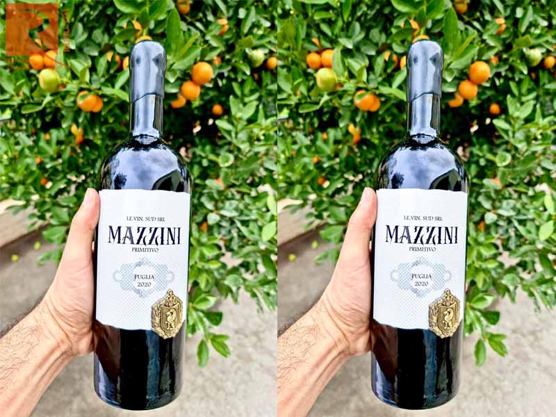 Rượu Vang Mazzini Primitivo Pulia 17 độ Gía rẻ