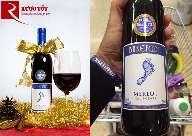 Rượu vang Barefoot Merlot Wine