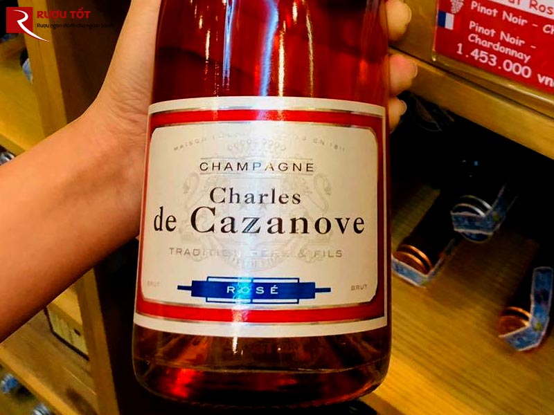Vang Pháp Champagne Charles de Cazanove Brut Rose