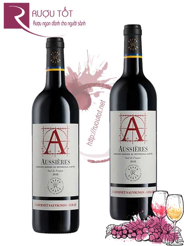 Vang Pháp Aussieres Rouge Barons de Rothschild Thượng hạng