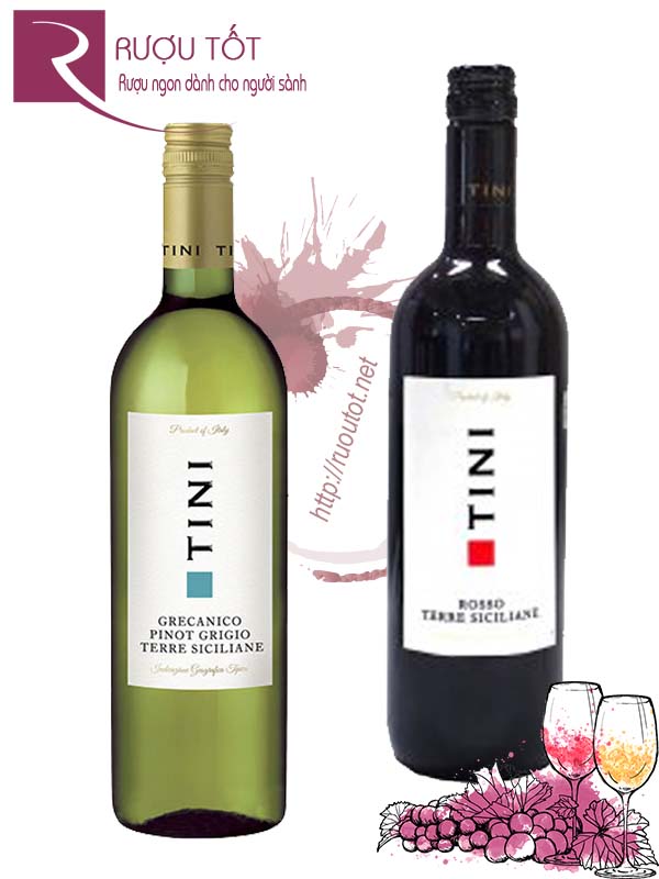 Rượu Vang Tini Grecanico Rubicone Terre Siciliane đỏ-trắng Cao cấp