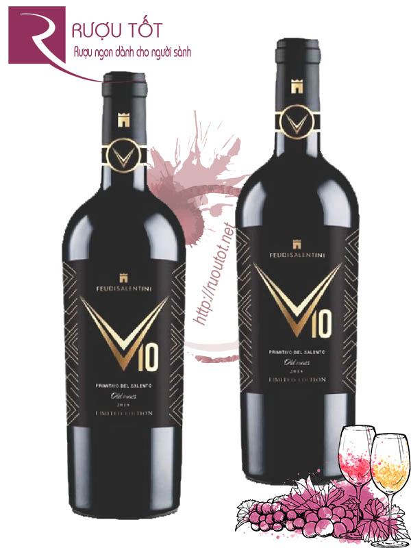 Vang Ý V10 Old Wine Limited Edition Primitivo Salento IGT 18,5% Cao cấp