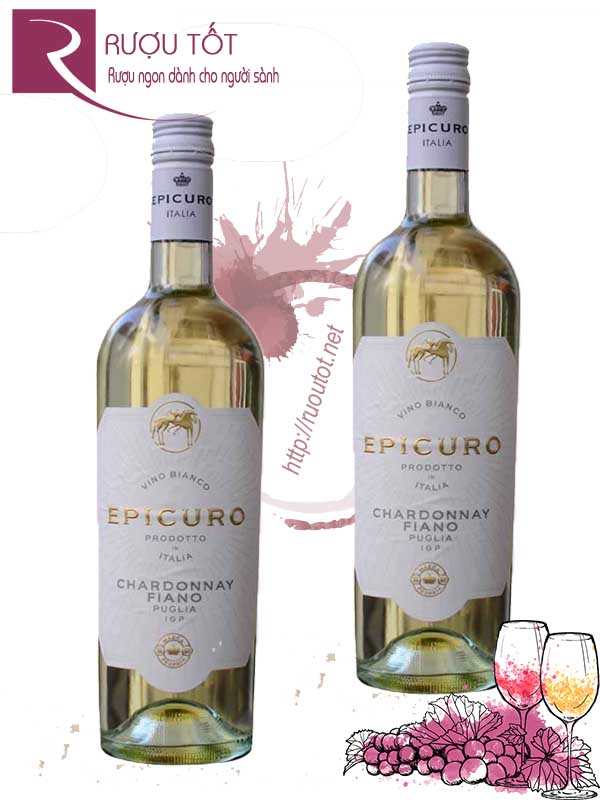Vang Ý Epicuro Chardonnay Fiano Puglia Chính hãng