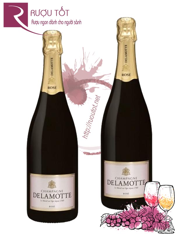 Rượu Vang Nổ Champagne Delamotte Rose