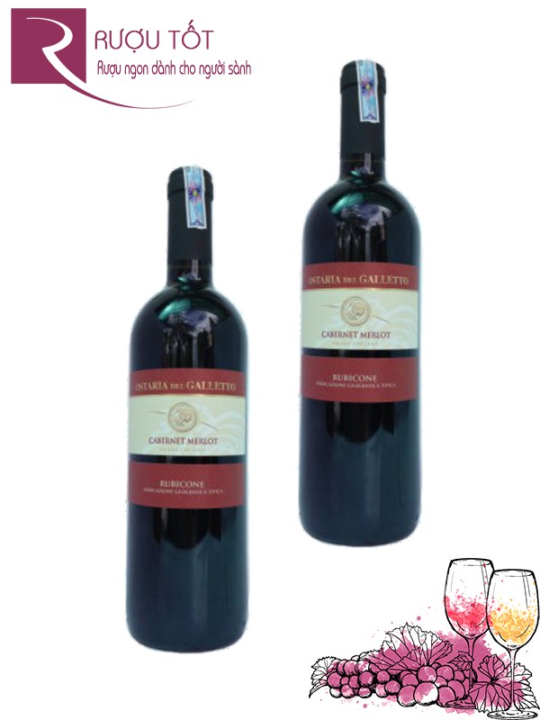 Rượu vang Ý Osteria Del Galletto Cabernet Merlot Rubicone