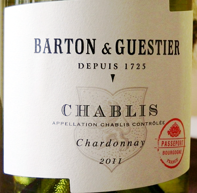 Rượu vang Barton & Guestier Chablis Passeport Chardonnay