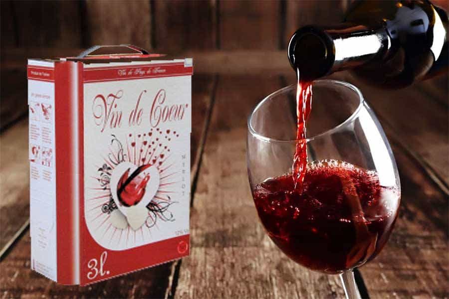 Rượu vang Bịch Vin De Coeur 3 và 5 lít