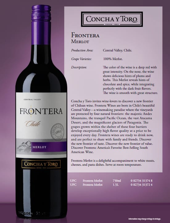 Rượu vang Chile Frontera Merlot Rượu vang Chile Frontera Merlot