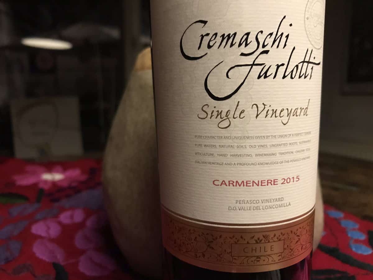 Rượu vang Cremaschi Furlotti Single Vineyard Carmenere