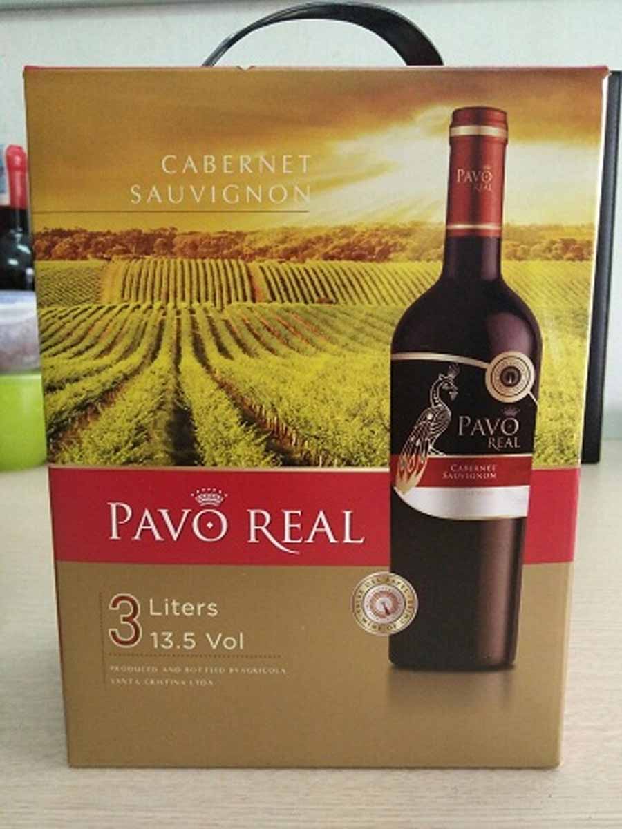 Rượu vang PAVO REAL BIB (Vang Con Công) 3.0L