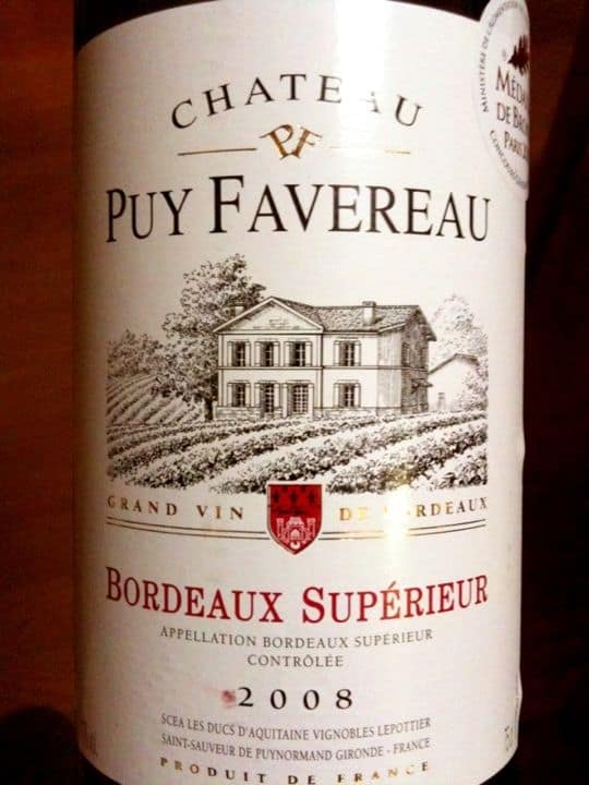 Rượu vang Pháp Chateau Puy Favereau
